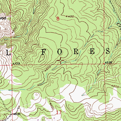 Topographic Map of Oak Flat (historical), SD