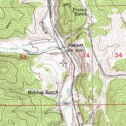 Topographic Map of North Rapid Stage Station (historical), SD