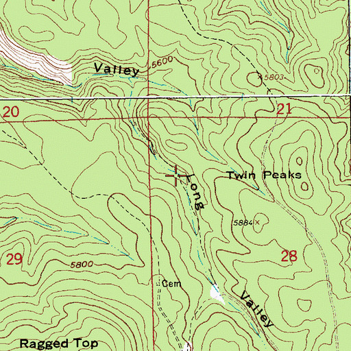 Topographic Map of Nerve City (historical), SD