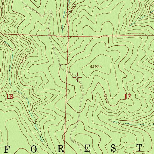 Topographic Map of Lost Camp (historical), SD