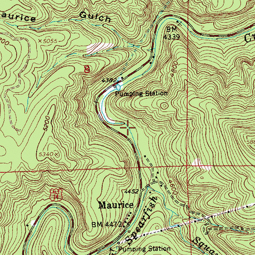 Topographic Map of Homestake Camp (historical), SD