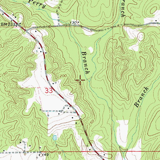 Topographic Map of Scanlin Branch, AL
