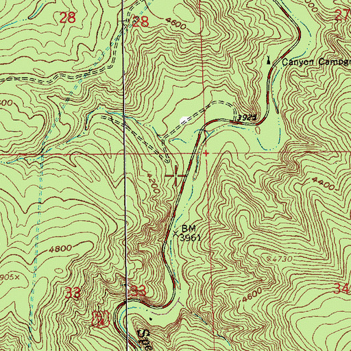 Topographic Map of Crown Hill (historical), SD