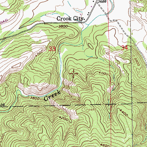 Topographic Map of Centennial City (historical), SD