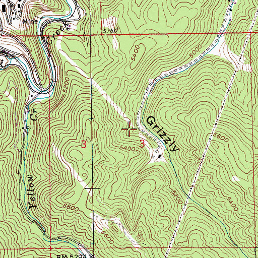 Topographic Map of Carterville (historical), SD