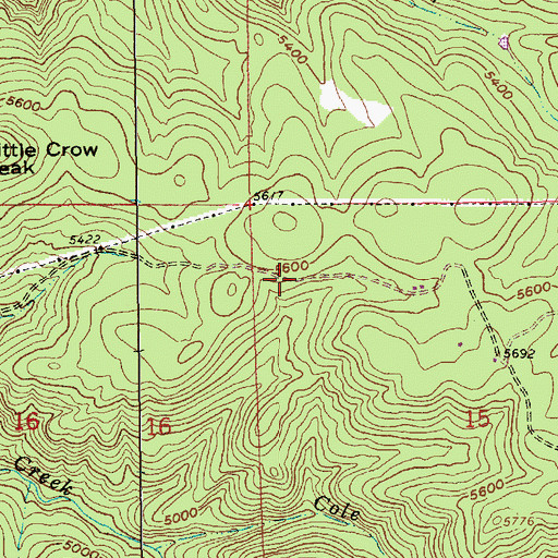 Topographic Map of Carbonate (historical), SD