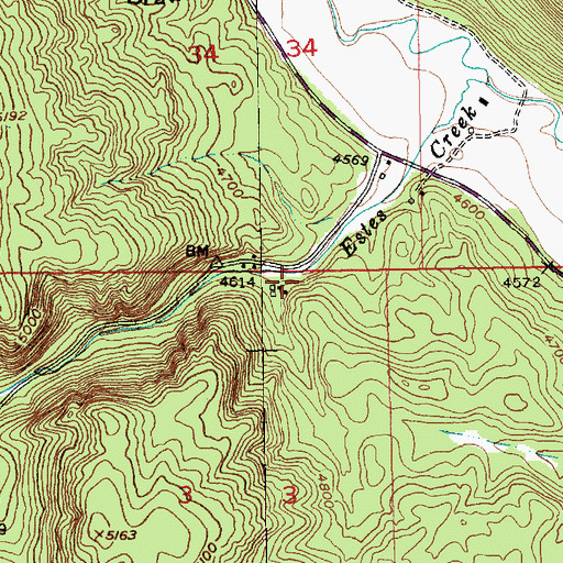 Topographic Map of Camp Este (historical), SD