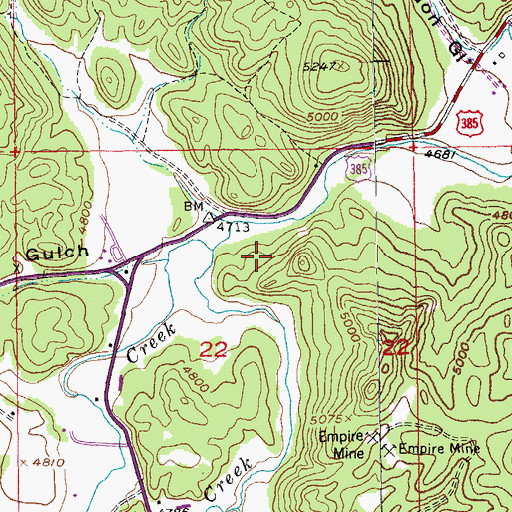 Topographic Map of Teddy Bear (historical), SD