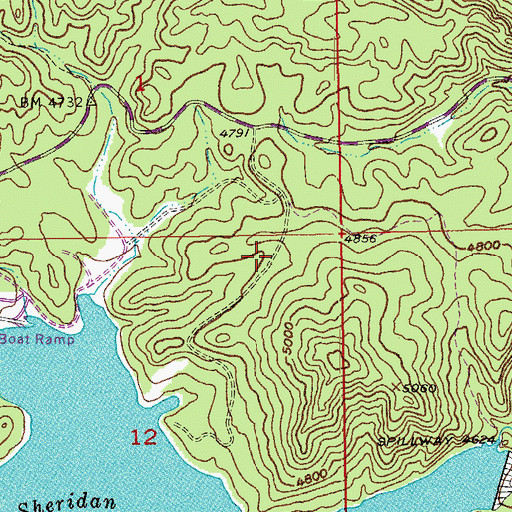 Topographic Map of Pine Camp (historical), SD