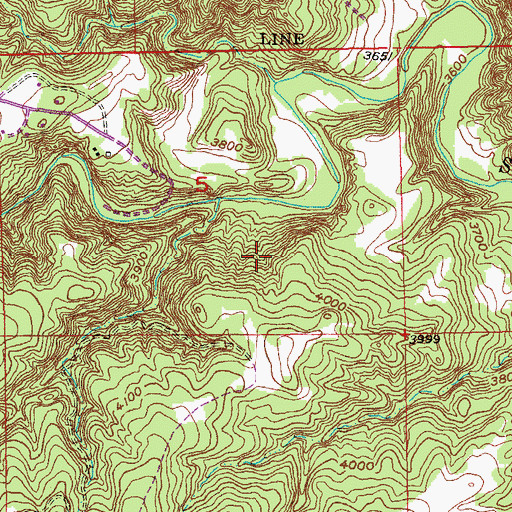 Topographic Map of Four Ranch (historical), SD