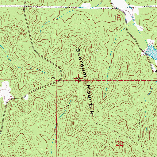 Topographic Map of Scareum Mountain, AL