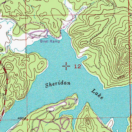 Topographic Map of Sheridan (historical), SD