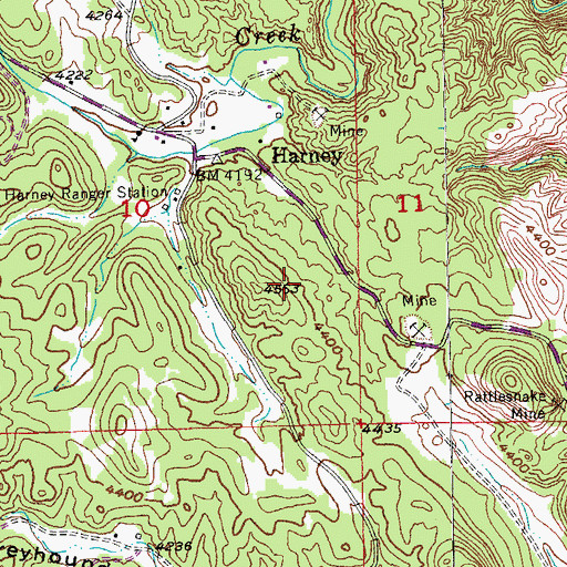 Topographic Map of Frenchtown (historical), SD