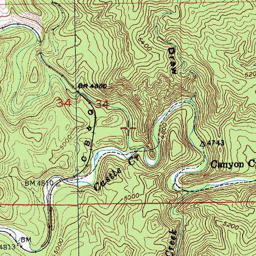 Topographic Map of Camp Prospect (historical), SD