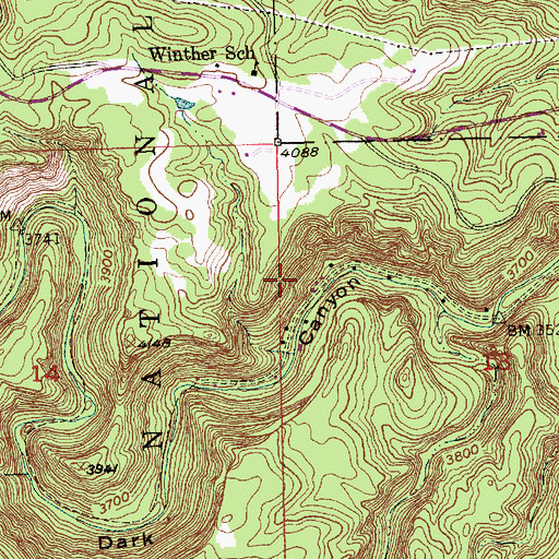 Topographic Map of Captain Jacks Dry Diggins (historical), SD