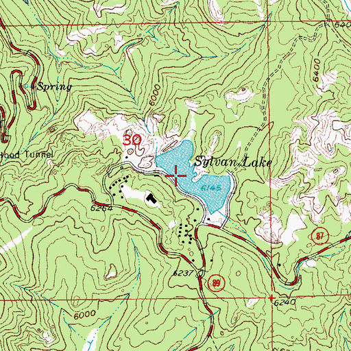 Topographic Map of Sylvan Lake Resort, SD