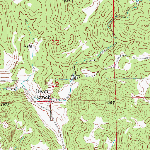 Topographic Map of Spring on the Right (historical), SD