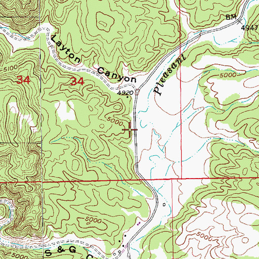 Topographic Map of Twelve Mile Ranch (historical), SD