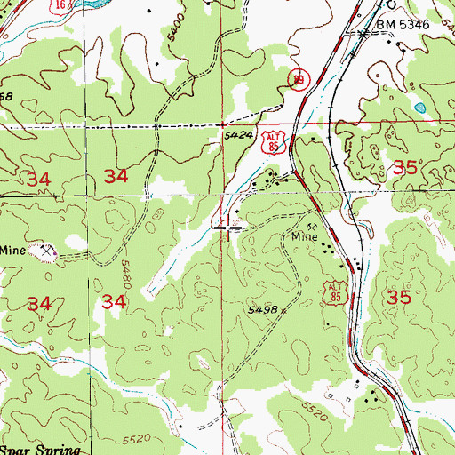 Topographic Map of Gray Rocks (historical), SD