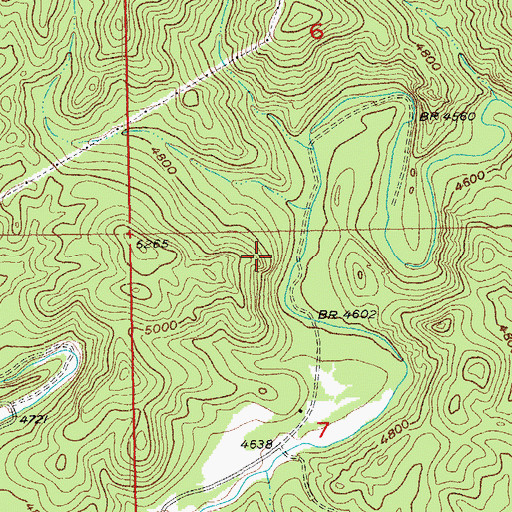 Topographic Map of Fleur de Lis (historical), SD