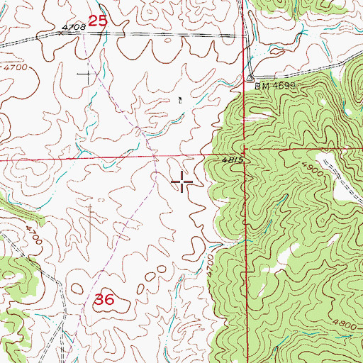 Topographic Map of Eighteen Mile Ranch (historical), SD