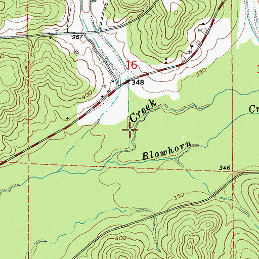 Topographic Map of School Land Branch, AL