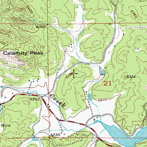 Topographic Map of Fort Defiance (historical), SD