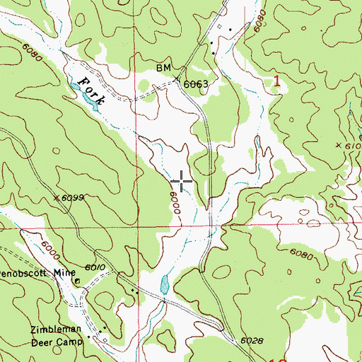 Topographic Map of Camp Custer (historical), SD