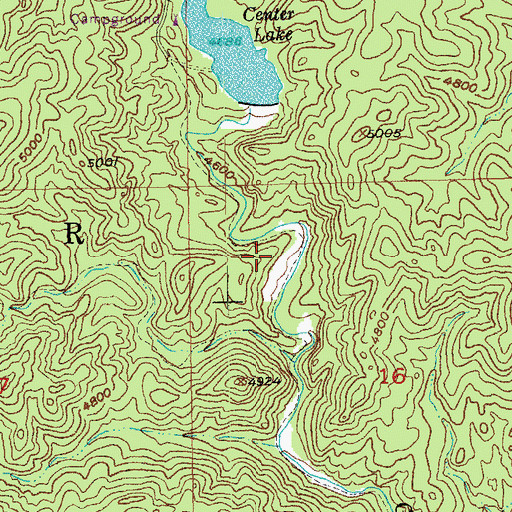 Topographic Map of Camp Ivanhoe (historical), SD