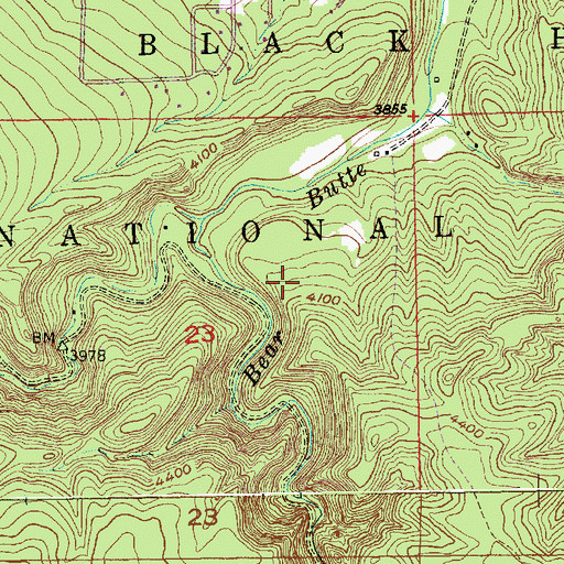 Topographic Map of Boulder (historical), SD