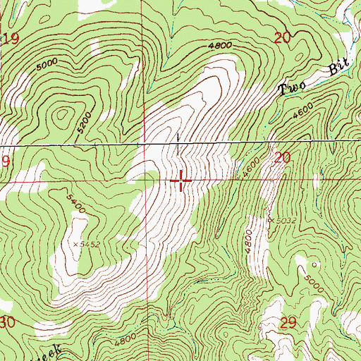 Topographic Map of Sheeps Trail (historical), SD