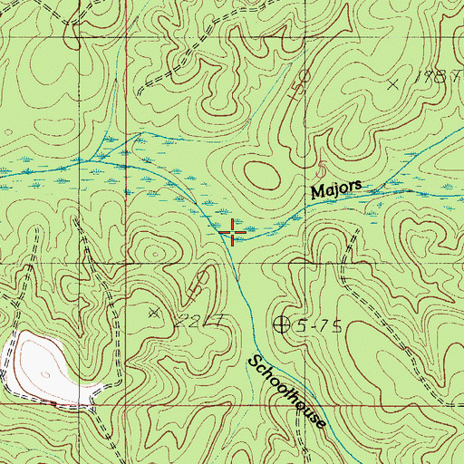 Topographic Map of Schoolhouse Branch, AL