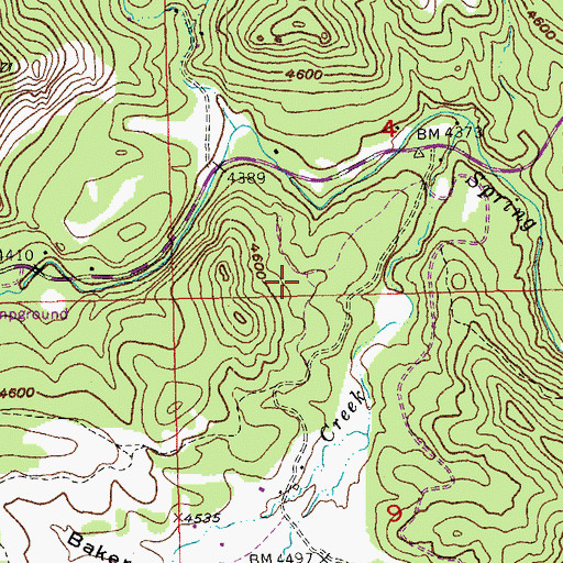 Topographic Map of Burnt Ranch, SD