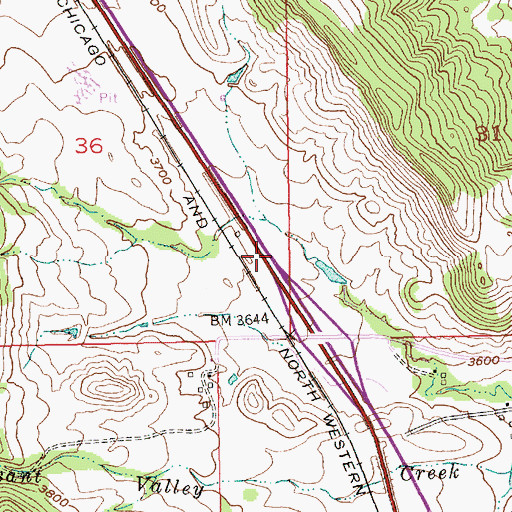 Topographic Map of Beaver Siding (historical), SD