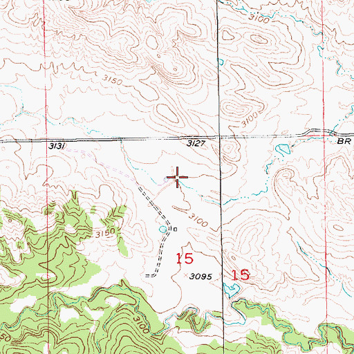 Topographic Map of Alkali (historical), SD