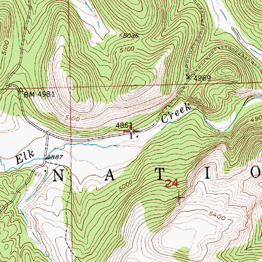 Topographic Map of Anthonys (historical), SD