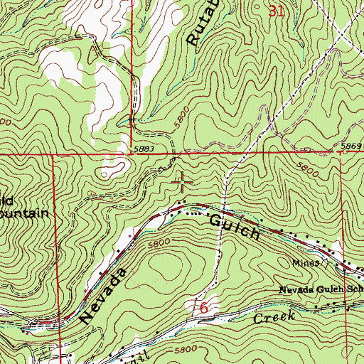 Topographic Map of Bald Mountain (historical), SD