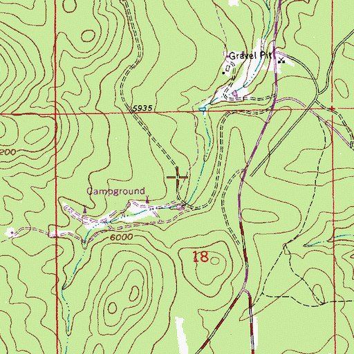 Topographic Map of Aztec (historical), SD