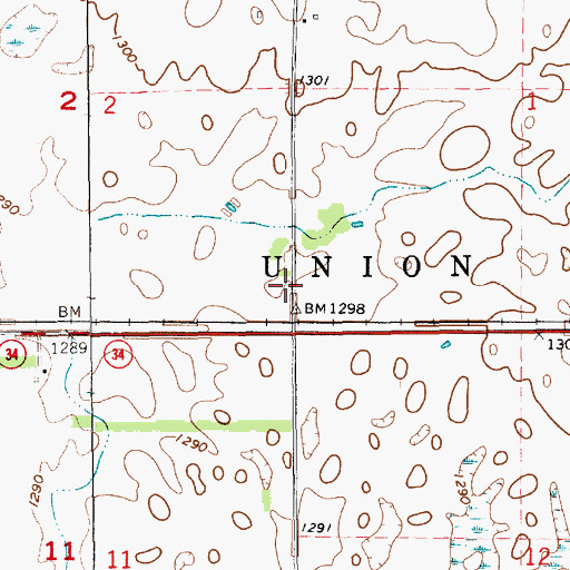 Topographic Map of Wiso School (historical), SD