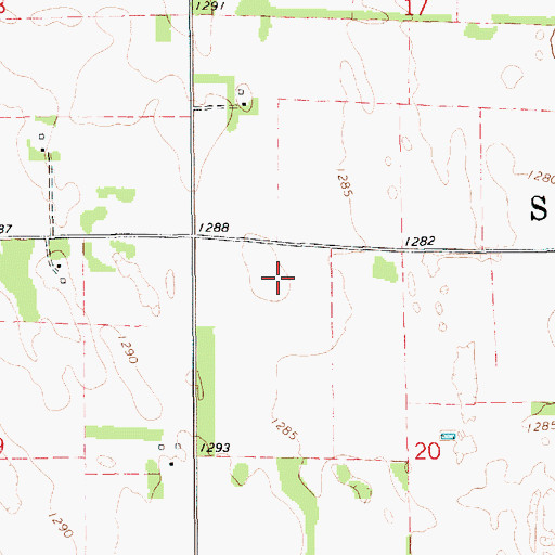 Topographic Map of Baruth School (historical), SD