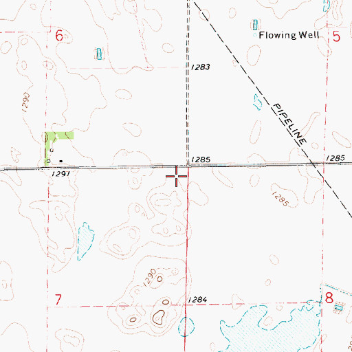 Topographic Map of Lindsey School (historical), SD