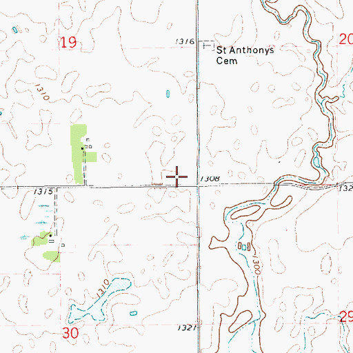 Topographic Map of Watznauer School (historical), SD