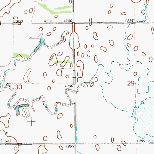 Topographic Map of Roberts School (historical), SD