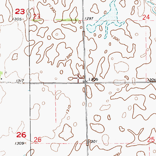 Topographic Map of Shaffer School (historical), SD