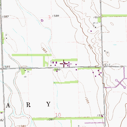 Topographic Map of Sheldon Trailor Town, SD