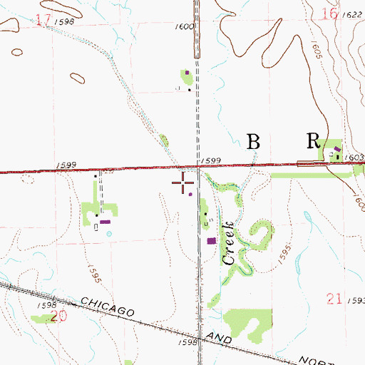 Topographic Map of Brookings Township Hall, SD