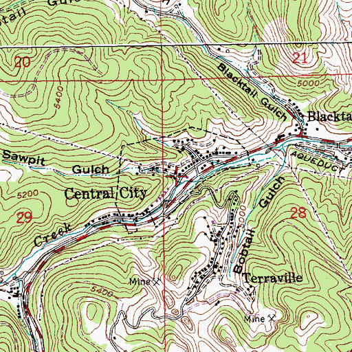 Topographic Map of Sawmill Gulch, SD