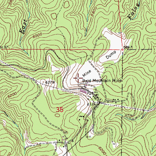 Topographic Map of American Eagle Mine, SD