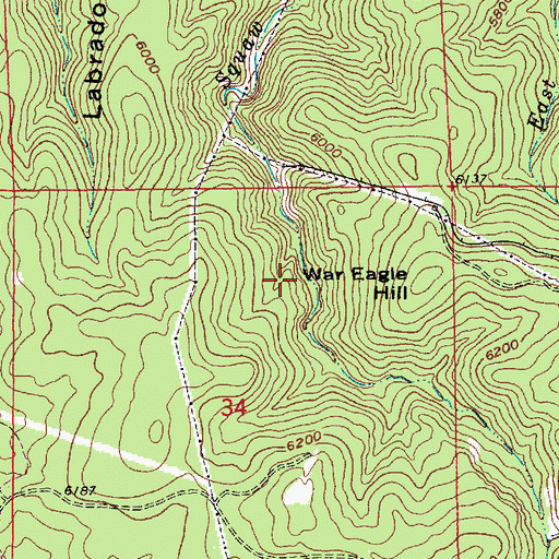 Topographic Map of Two Johns Mine, SD