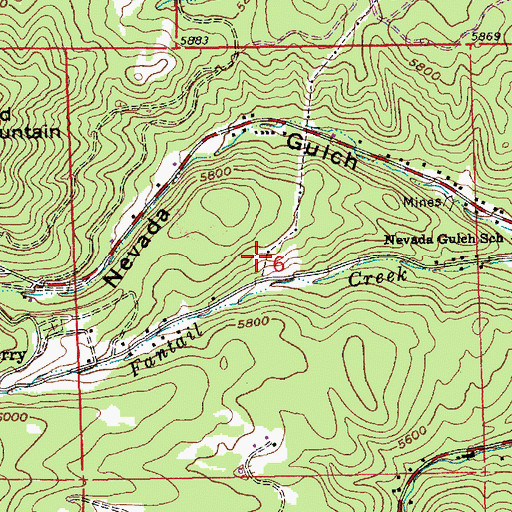 Topographic Map of Buxton Mine, SD